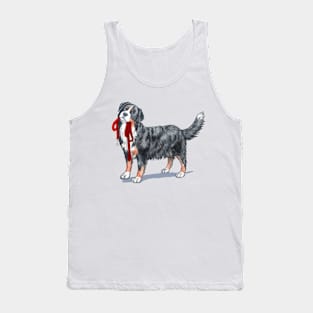 Bernese Mountain Dog with Leash. Tank Top